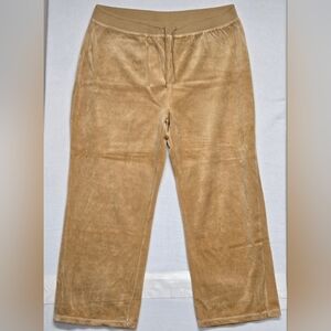 First Issue Liz Claiborne XL Soft Velour Pants Sporty Leisure Roomy Leg